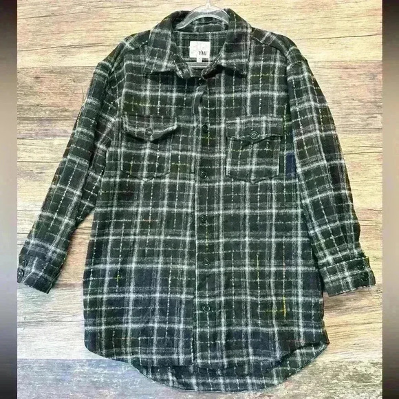 YMI Black Plaid Jacket Womens Size Medium - Picture 1 of 4